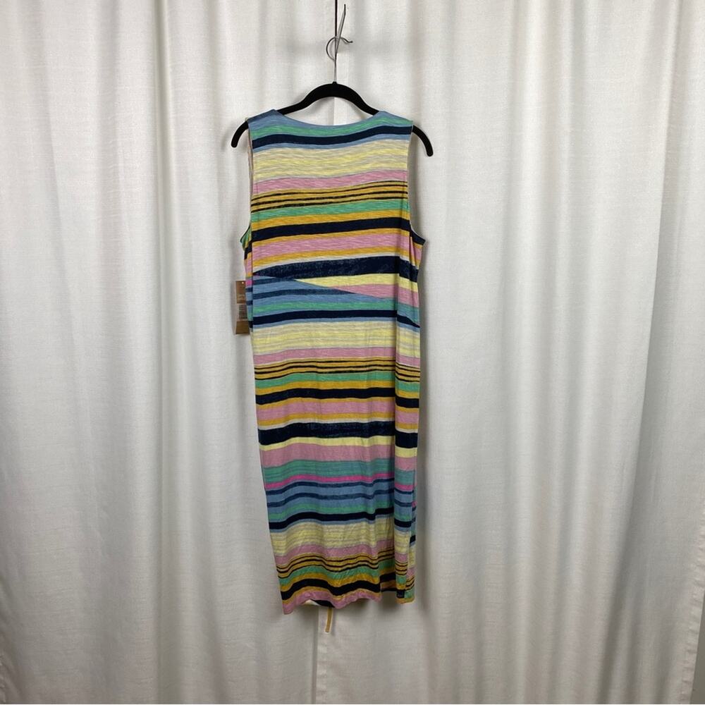 Rachel Rachel Roy April Navy Combo Striped Hem Tie Dress Sz.1X NWT - Picture 10 of 16